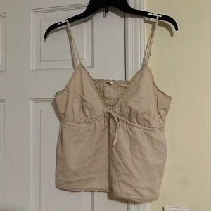 CottonOn babydoll khaki/cream/beige top